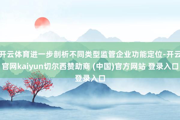 开云体育进一步剖析不同类型监管企业功能定位-开云官网kaiyun切尔西赞助商 (中国)官方网站 登录入口
