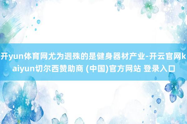 开yun体育网尤为迥殊的是健身器材产业-开云官网kaiyun切尔西赞助商 (中国)官方网站 登录入口