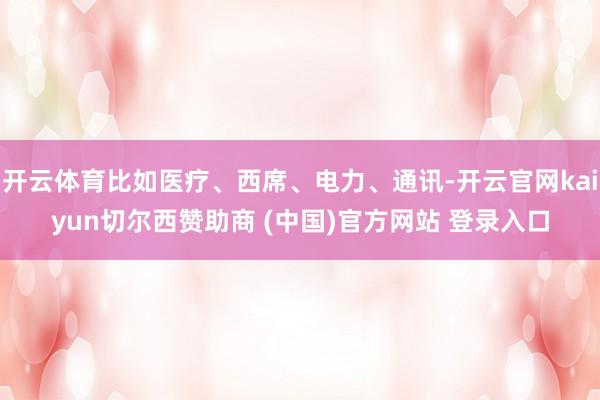 开云体育比如医疗、西席、电力、通讯-开云官网kaiyun切尔西赞助商 (中国)官方网站 登录入口