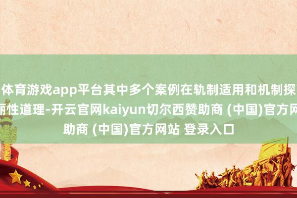 体育游戏app平台其中多个案例在轨制适用和机制探索上具有艳丽性道理-开云官网kaiyun切尔西赞助商 (中国)官方网站 登录入口