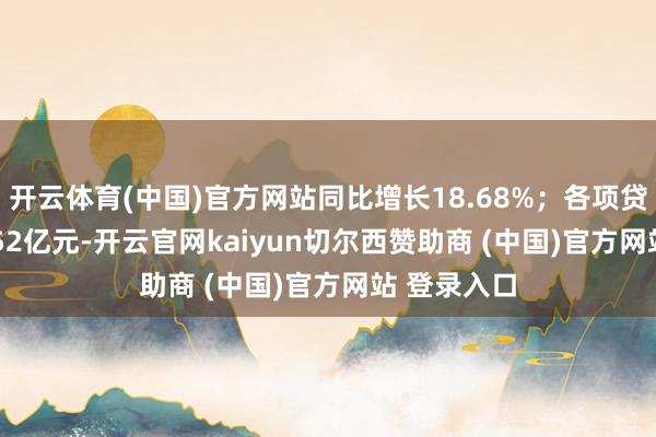 开云体育(中国)官方网站同比增长18.68%；各项贷款15216.52亿元-开云官网kaiyun切尔西赞助商 (中国)官方网站 登录入口
